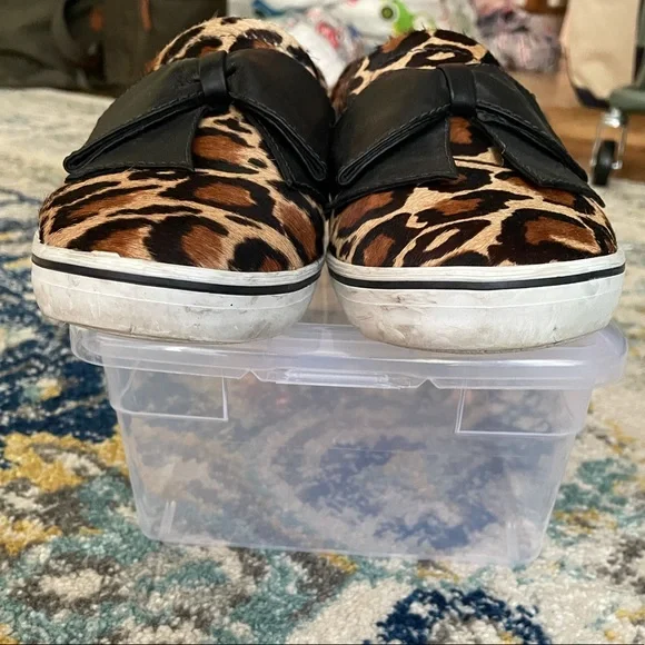 🐆 Kate Spade Calf Fur Leopard/ Cheetah Sneaker Flats - Picture 7 of 9